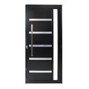 Ver imagem 1 de Porta Lambril de Alumínio Preto com Vidro e Puxador Cmc Classic L30 - Lado Direito - 2.10(a)x0.90(l)
