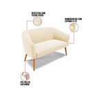 Ver imagem 6 de Kit 01 Namoradeira 02 Lugares E 01 Poltrona Suede Grafite