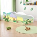 Ver imagem 1 de Mini Cama Infantil Dinossauro Irmãos com Colchão MDF Branco Casah