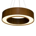 Ver imagem 1 de Lustre Pendente Anel Madeira Imbuia e Acrílico - 50cm