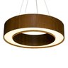 Lustre Pendente Anel Madeira Imbuia e Acrílico - 50cm - 1