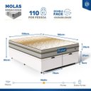 Ver imagem 6 de Cama Box Baú com Colchão de Molas Ensacadas Double Face Pillow Euro Alfa Probel Queen 158cm