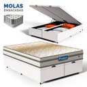 Ver imagem 4 de Cama Box Baú com Colchão de Molas Ensacadas Double Face Pillow Euro Alfa Probel Queen 158cm
