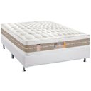 Ver imagem 1 de Cama Box Casal: Colchão Molas Pocket Ensacadas Castor Silver Star Air DF + Base CRC Courano Branco(1