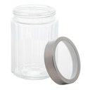 Ver imagem 1 de Pote de Vidro Porta Mantimentos Vidro com Tampa Inox para Grãos Cereais 1200ml 18cm Lyor
