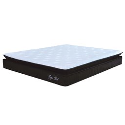 Colchão Casal Espuma Night Rest 138x188x29cm Preto Veludo / Branco - Suporta até 120kg por Pessoa - 1
