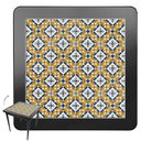 Ver imagem 2 de Mesa Madeira Azulejo 80x80cm - Base 4pé 78cm - Preta - Anos Dourados