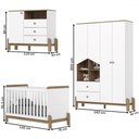Ver imagem 4 de Quarto de Bebê Completo Ternura 5 Portas 5 Gavetas Branco/jequitibá - Henn