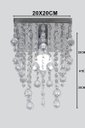 Ver imagem 5 de Lustre de Acrilico Belíssimo para Sala Base de Inox 20x20cm:20cm/bivolt