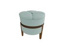 Ver imagem 1 de Puff Pétala Decorativo Premium Apoio para Os Pés Banco Estofado Redondo Banqueta Moderno Cor Verde
