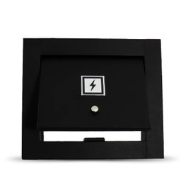 Kit Visor Água e Luz Para Muro - Preto Fosco - 5