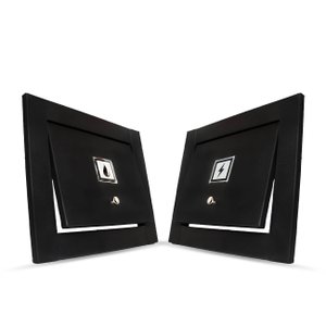 Kit Visor Água e Luz Para Muro - Preto Fosco