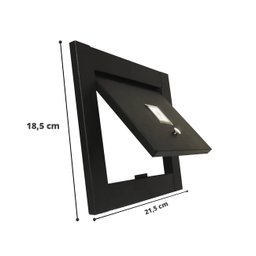 Kit Visor Água e Luz Para Muro - Preto Fosco - 2