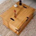 Ver imagem 5 de Mesa Centro Madeira 5 Gavetas Rústico Tequila Madeirado Idimex