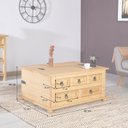 Ver imagem 4 de Mesa Centro Madeira 5 Gavetas Rústico Tequila Madeirado Idimex