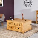 Ver imagem 1 de Mesa Centro Madeira 5 Gavetas Rústico Tequila Madeirado Idimex