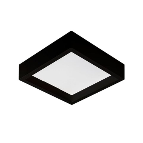 Painel Led Quadrado 28x28cm 24w Preto Fosco
