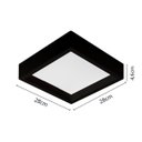 Ver imagem 4 de Painel Led Quadrado 28x28cm 24w Preto Fosco