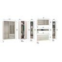 Ver imagem 6 de Guarda Roupa Casal De Canto Vidro Reflecta 9 Portas Crema