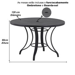 6 Cadeiras Ascoli Mesa Tampo Ripado Jardim, Área Externa, Piscina, Edícula Trama Original - 6