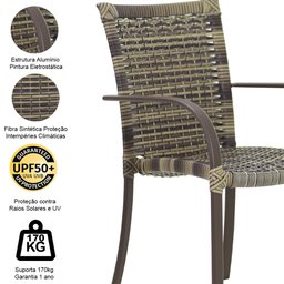 6 Cadeiras Ascoli Mesa Tampo Ripado Jardim, Área Externa, Piscina, Edícula Trama Original - 7