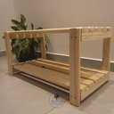 Ver imagem 3 de Sapateira de Madeira - Banco para Hall de entrada  -  Com 2 prateleiras reforçadas