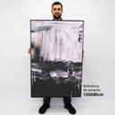 Ver imagem 2 de Quadro Decorativo em Canvas Abstrato Aquarela Moderno TaColado Black White