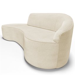 Sofá 5 Lugares Curvo Sala de Estar Living Firenze Direito D02 Linho Bege 300 cm D-463 - Lyam - 5