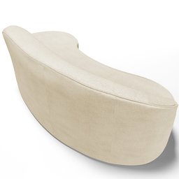 Sofá 5 Lugares Curvo Sala de Estar Living Firenze Direito D02 Linho Bege 300 cm D-463 - Lyam - 8