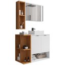 Ver imagem 1 de Gabinete para Banheiro com Cuba e Espelho Siesta B02 Branco Naturalle - Lyam Decor