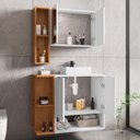 Ver imagem 3 de Gabinete para Banheiro com Cuba e Espelho Siesta B02 Branco Naturalle - Lyam Decor
