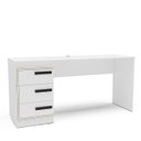 Ver imagem 2 de Mesa Escrivaninha Valência Home Office 3 Gavetas 163x77cm Branco 250693