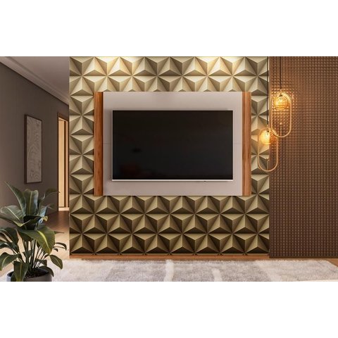Painel para Tv Extensivo Fresno Grigio Fosco/cinamomo Mel