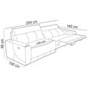 Ver imagem 7 de Sofá 3 Lugares Rettrátil Reclinável Elétrico 254cm Mazi L06 Couro Marrom - Lyam Decor