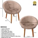 Ver imagem 3 de Kit 2 Poltronas Decorativa para Sala de Espera Recepção Resistente Escritório Tecido Veludo Luxo