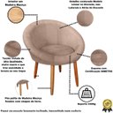 Ver imagem 2 de Kit 2 Poltronas Decorativa para Sala de Espera Recepção Resistente Escritório Tecido Veludo Luxo