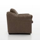 Ver imagem 4 de Sofá 3 Lugares 207cm Firenze Courino Marrom Linha Premium Elegante Resistente Confortável Sala