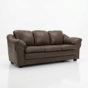 Ver imagem 3 de Sofá 3 Lugares 207cm Firenze Courino Marrom Linha Premium Elegante Resistente Confortável Sala