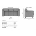 Ver imagem 7 de Sofá 3 Lugares 207cm Firenze Courino Marrom Linha Premium Elegante Resistente Confortável Sala