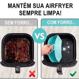 Kit 4 Formas Silicone Reutilizável Antiaderente Air Fryer - 9