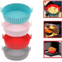 Ver imagem 2 de Kit 4 Formas Silicone Reutilizável Antiaderente Air Fryer