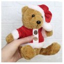 Ver imagem 3 de Ursinho De Pelúcia Roupa E Gorro Natalino Enfeite 17cm
