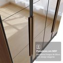 Ver imagem 6 de Guarda-Roupa Solteiro 4 Portas Batentes com Espelhos Rustic/Preto/Rustic Netuno Madesa