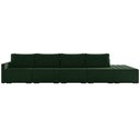Ver imagem 5 de Sofá Ilha Modulado Milos 392cm Puff Lateral Veludo Verde G33 - Gran Belo