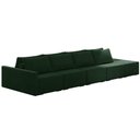 Ver imagem 2 de Sofá Ilha Modulado Milos 392cm Puff Lateral Veludo Verde G33 - Gran Belo
