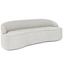 Ver imagem 1 de Sofá 3 Lugares Curvo Living Lótus D02 Bouclê Creme 180cm B-54