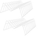 Ver imagem 1 de 2 Organizadores de Armário Suporte Prato Vertical Branco Arm