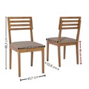 Ver imagem 3 de Mesa de Jantar Redonda Cacau com 4 Cadeiras Estofadas Juparana Linho Bege Ornar