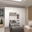 Ver imagem 1 de Quarto de Solteiro com Guarda Roupas e Mesa de Cabeceira Alpes Luciane Móveis