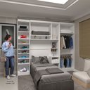Ver imagem 3 de Quarto de Solteiro com Guarda Roupas e Mesa de Cabeceira Alpes Luciane Móveis